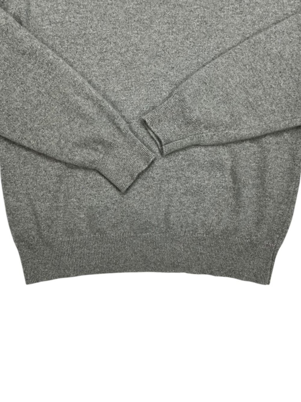 Brooks Brothers 3-Ply Cashmere V-Neck Sweater XL Gray Fall Quiet Luxury - Picture 10 of 12